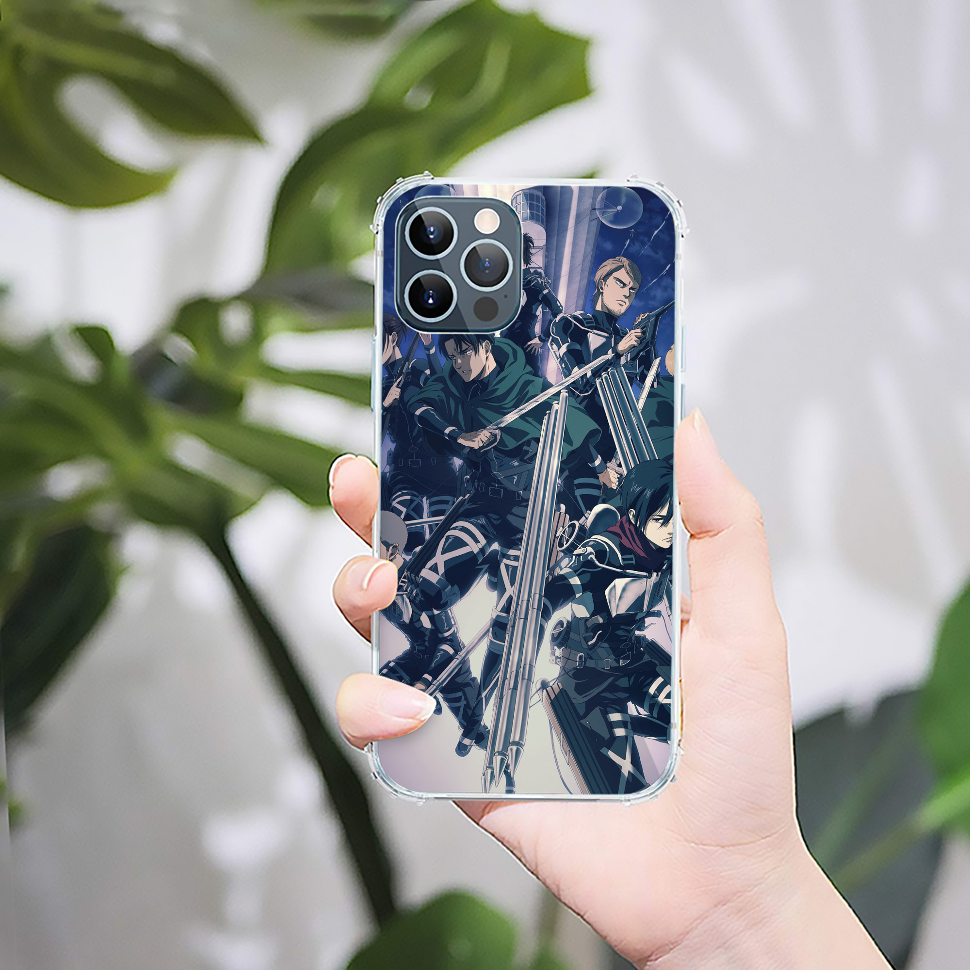 （画像用） 進撃の巨人 Attack on Titan 【iPhone 12シリーズ対応】透明スマホケース（クリアソフトケース）